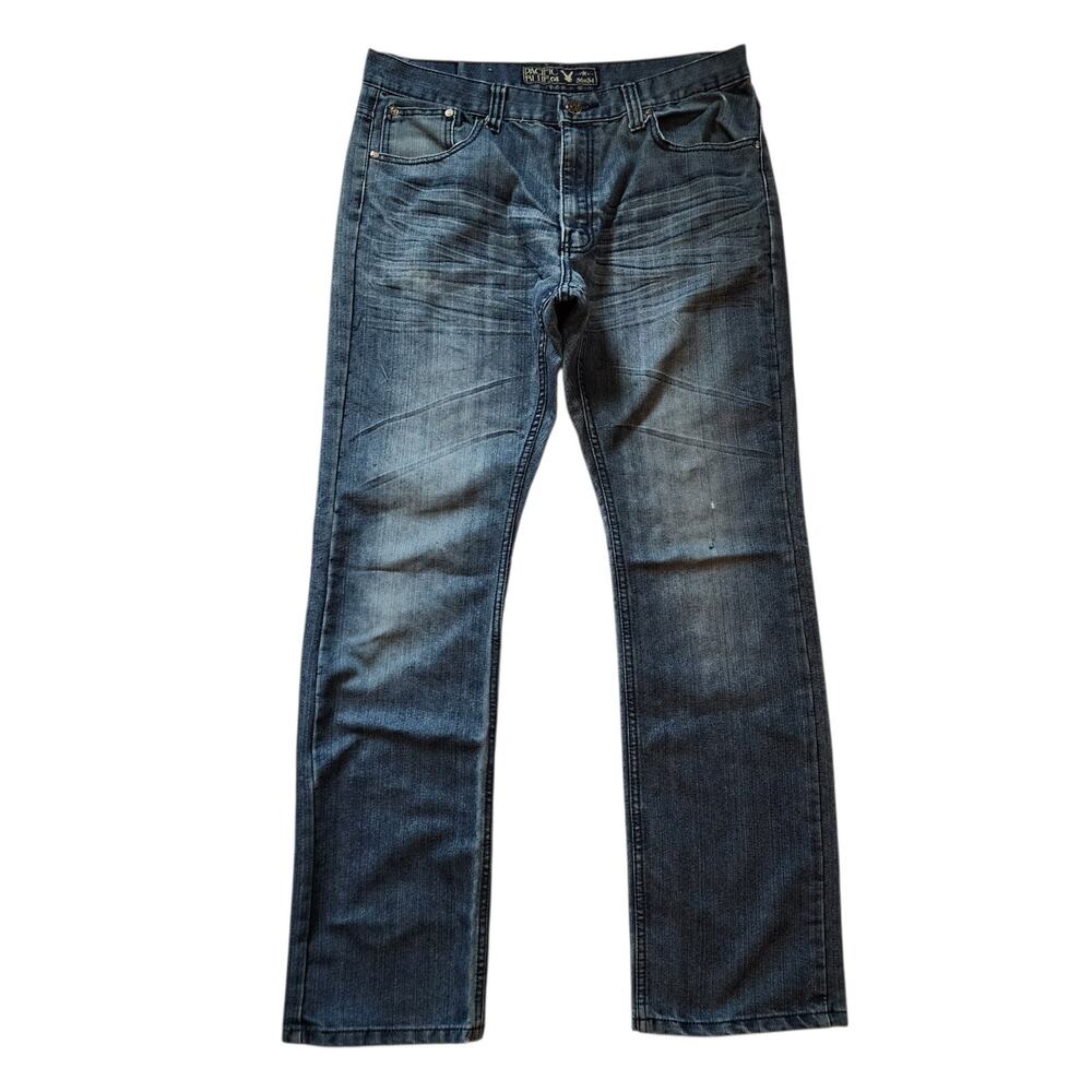 Pacific Mens Straight Leg Jeans Size 36 x 34 Blue Relaxed Mid Rise